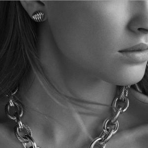David Yurman Jewelry - David Yurman Sculpted Cable silver earrings David Yurman Jewelry - David Yurman Sculpted Cable silver earrings
